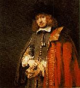 Rembrandt, Jan Six (1618-1700), painted in 1654, aged 36.